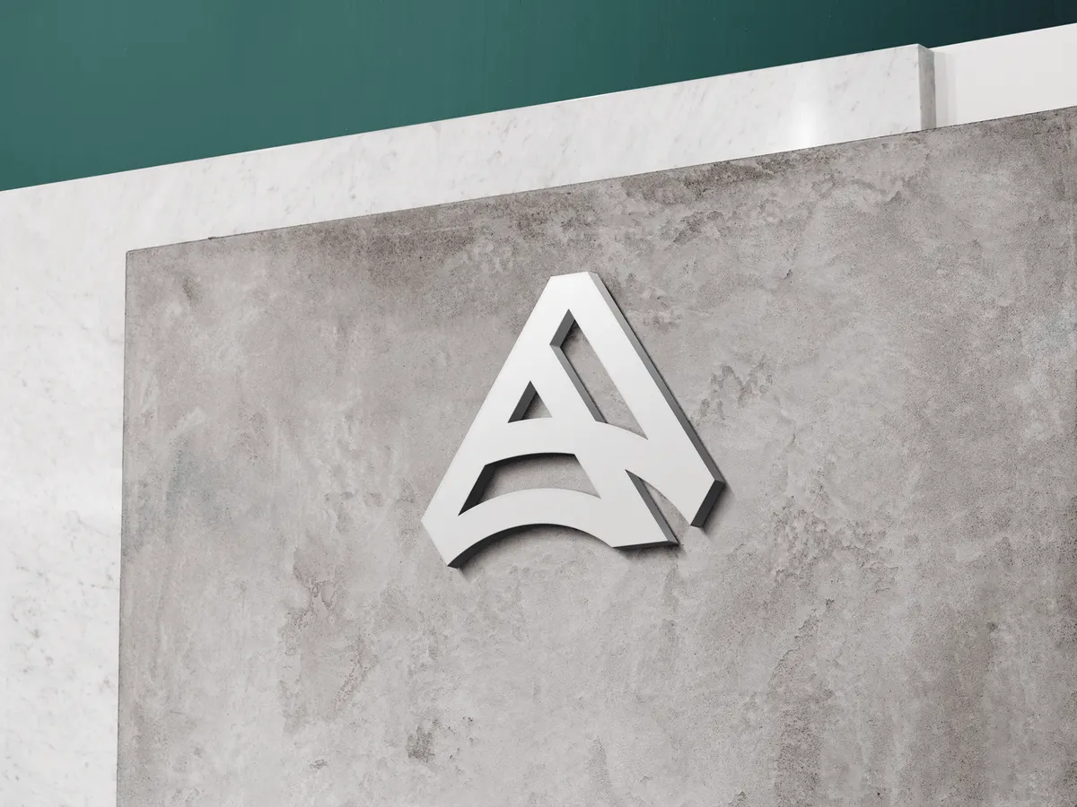 Logotipo Arlete Abrahão em relevo